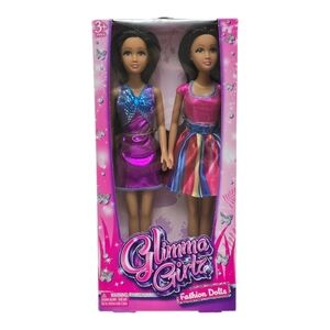 NEW Pack of 2 Fashion Dolls Glimma Girlz Doll Girl's Toy Gift Set